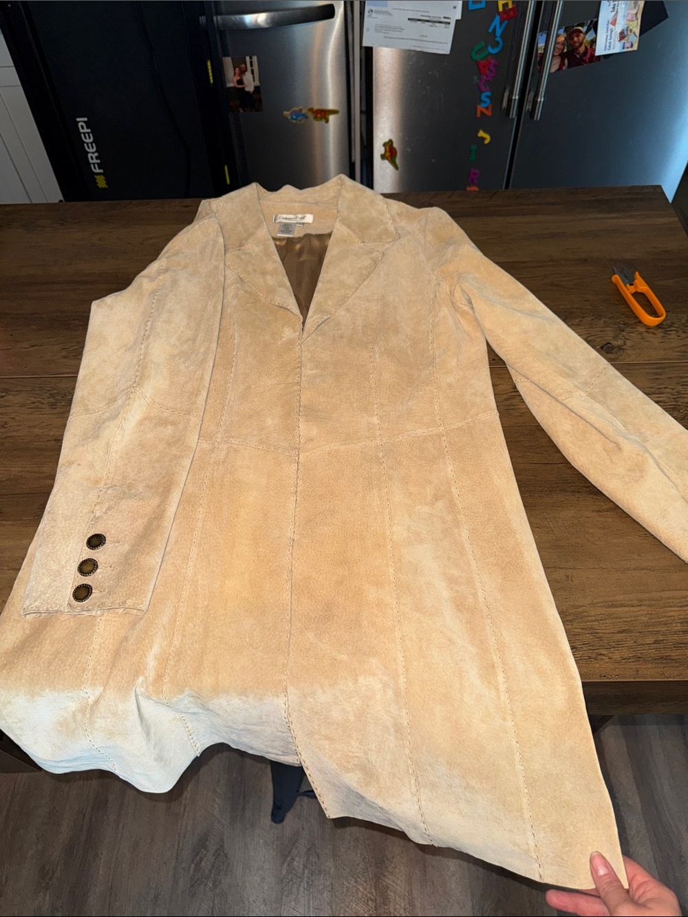 Coldwater Creek Women's Light Beige leather jacket